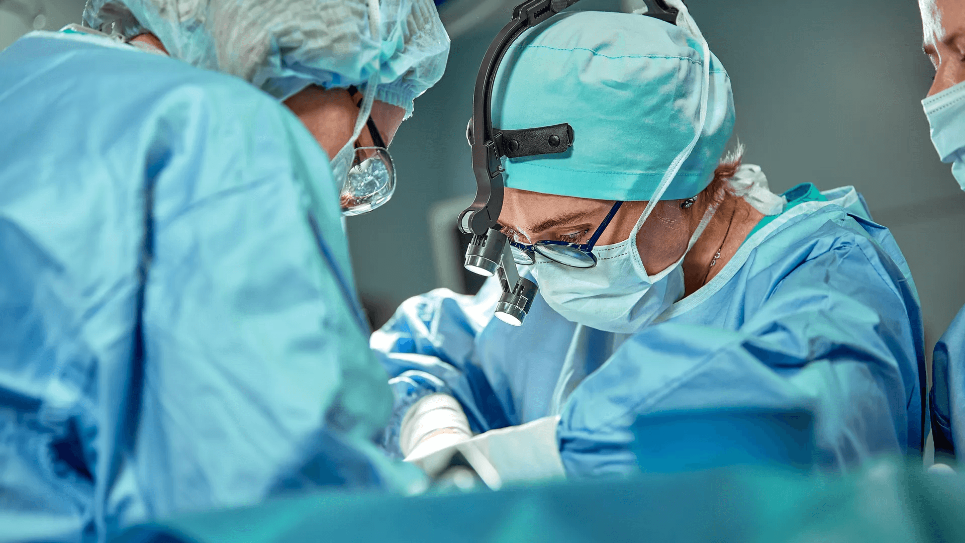 Surgeon performing a procedure